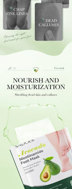 6 Pairs SADOER Fruits Foot Mask Moisturizing Foot Peeling Mask Exfoliating For Feet Spa Pedicure Exfoliant Feet Skin Care
