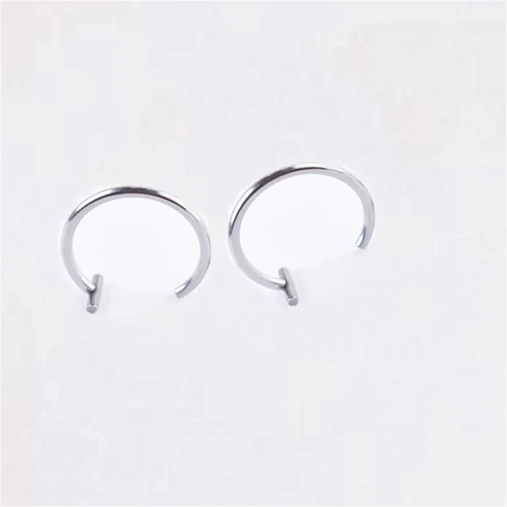 2/4Pcs 18G 316L Stainless Steel Fake Lip Rings for Women Men,  Fake Septum Nose Ring Clip On Lip Ring Fake Piercing Jewelry