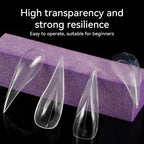 140Pcs 3D False Nails Press On Nails Extenison Tips Bendable Dual Form Full Cover DIY Nail Art Manicure Decoration Fake Nail Tip