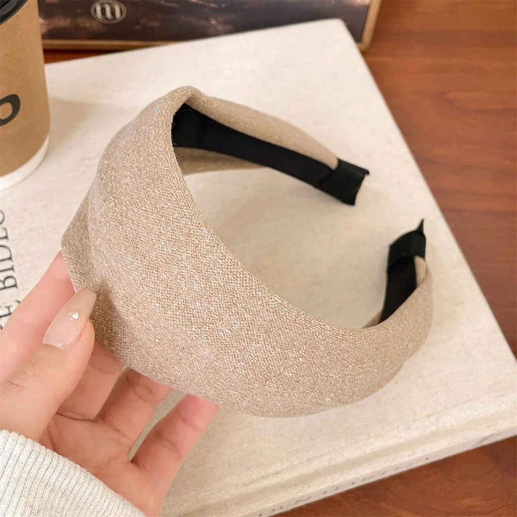 2025 Korea Fashion Elegant Wide Hairbands Headband Women Girls Gift Scrunchie Hair Head Hoop Band Accessories Headdress Headwear