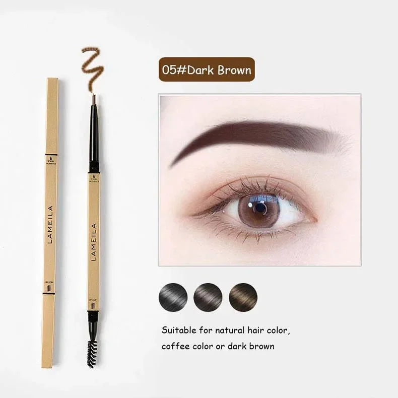 Double Head Eyebrow Pencil with Brush Waterproof Smooth 5 Colors Eye Brow Pen Tint Mascara Enhance Cosmetics Beauty Women Makeup