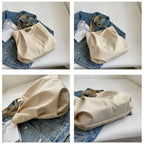 Casual Women's Bag New Large Capacity Canvas Tote Bag Lightweight Women Shoulder Bags Simple Style Female Handbags HJ8396