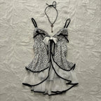 Aesthetic Slim Dress Harajuku Y2K Women Polka dot skirt Chic Maiden Frock Hot Girl Classic Fashion Classic Korean emo Sundress