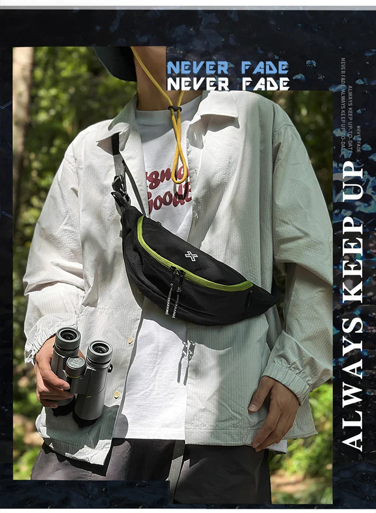 Casual Waterproof Chest Bags Large Capacity Crossbody Bags Korean Fashion Waist Bag Fanny Pack for Women Men's Travel Bag Banana