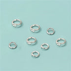 2pcs Authentic Real 925 Sterling Silver Open Jump Rings O Ring Connector for DIY Bracelet Necklace Earring Jewelry Craft Making