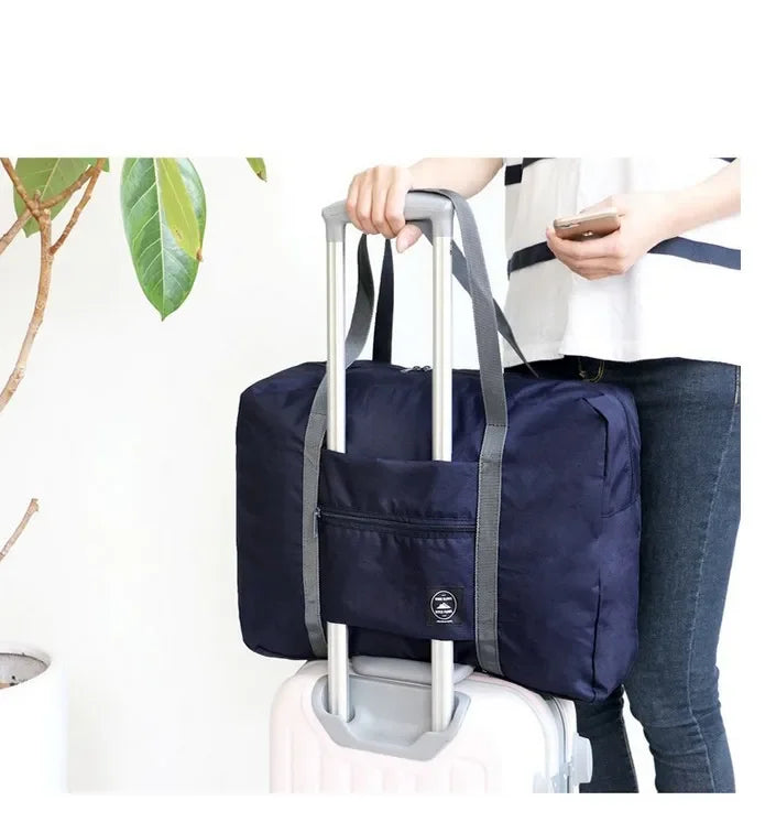 1-piece foldable travel bag, weekend travel bag, gym bag, suitable for airline carry on luggage bag, business travel storage bag