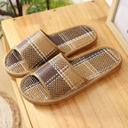Bamboo Rattan Grass Summer Home Couple Wholesale Street Stall Indoor Thickened Soft Bottom Wooden Floor Home Linen Slippers