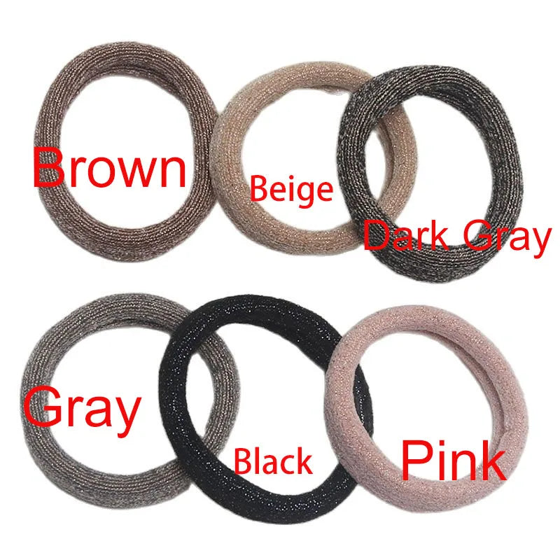 6PCS Women Glitter Hair Scrunchies Girls Elastic Hair Rubber Bands Hair Holder/Gum Hair Accessories Ponytail Hair Holders