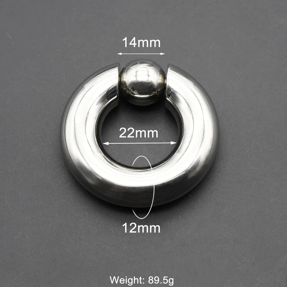 1Pc Large Gauges Stainless Steel CAPTIVE SPRING BEAD RING for Septum Piercing BCR Nose Ring Hoop Expander Earlobe Earrings 00G
