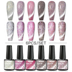 10PCS/Set Gel Nail Polish Set 125 Colors Glitter Semi Permanent Hybrid Gel Varnishes Base Top Coat Soak Off UV LED Nail Art Gel