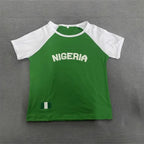 2025 Summer New y2k Leisure Color Blocked Embroidered Nigeria Letter Green T-shirt trend 2025 Women's Clothing Crop Top EMO