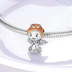 925 Silver Lucky Guardian Angel Dangle Beads Charm Women Fit Original Bracelet Necklace Original DIY Jewelry Making Gift