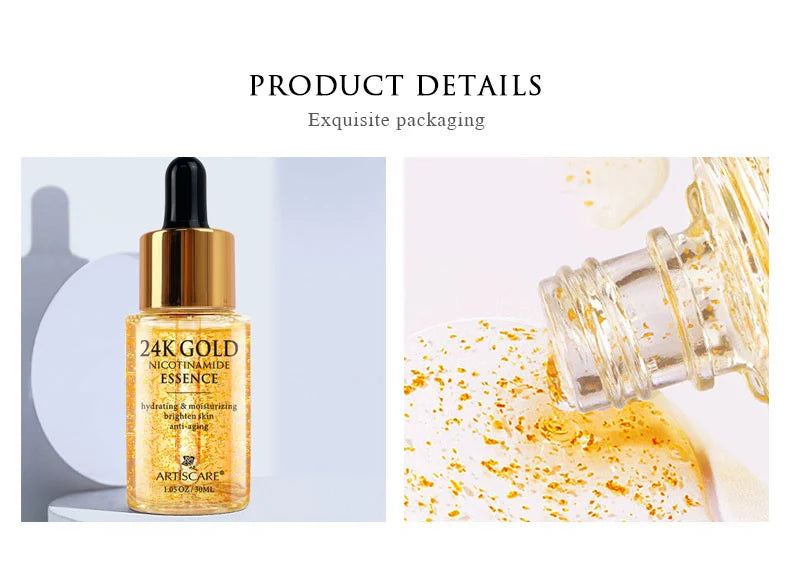 ARTISCARE 24K Gold SkinCare SET Face Cream Moisturizing Serum Dark Circles Essence Korean Skin Care Products
