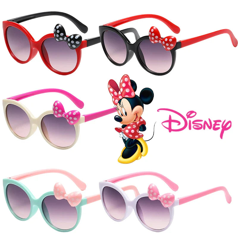 Disney Minnie Mouse Girls Sunglasses Figure Anime Kawaii UV Protection Summer Sunglasses Cute Funny Glasses Toys Birthday Gift