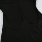 Backless Chic Fashion Skinny Sexy Long Sleeve Short Dress Women Rave Baddie Clubwear Black Solid Party Dresses