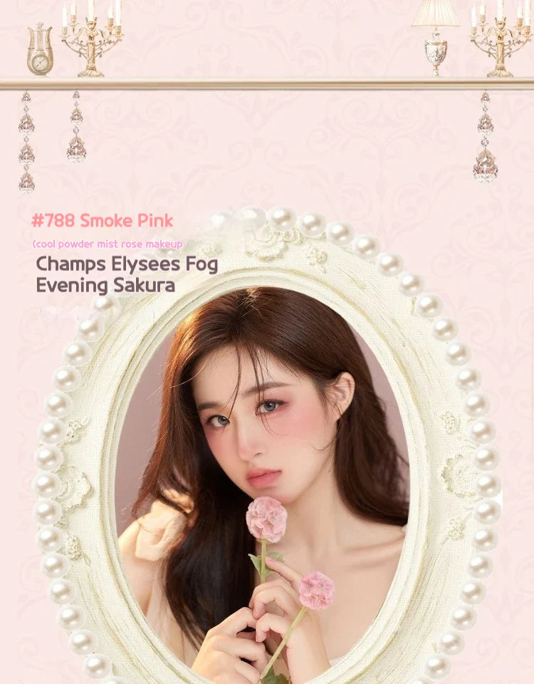 Colorrose Embossed Powder Blush Blue Genuine Nude Makeup Natural Party  Blusher  Shimmer Pearlescent Highlight Eyeshadow