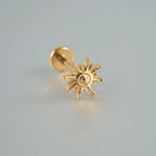 ASTM F136 Solid Titanium Internally Threaded Cross Cz Cartilage Earrings Stud Helix Tragus Lobe Piercing Labret Lip Ring Jewelry