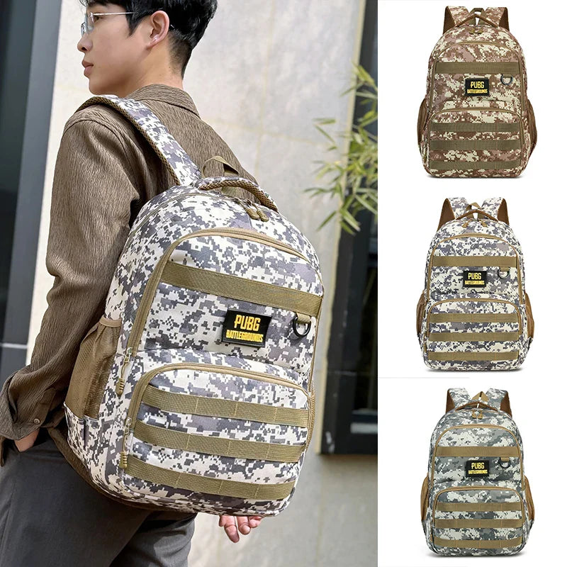 Camouflage Tactical Backpack for Men Large Capacity Outdoor PUBG Style Waterproof Travel School Bag Multifunctional for Daily Us