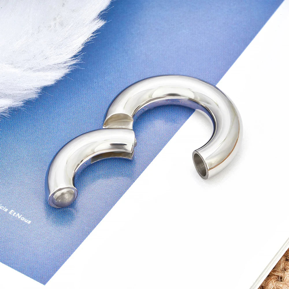 ASTM F136 Titanium PIERC Hinged Segment Hoop Earrings Large size Nose Rings 10G-6G 2.5mm-4mm Seamless Labret Lip Body Piercing