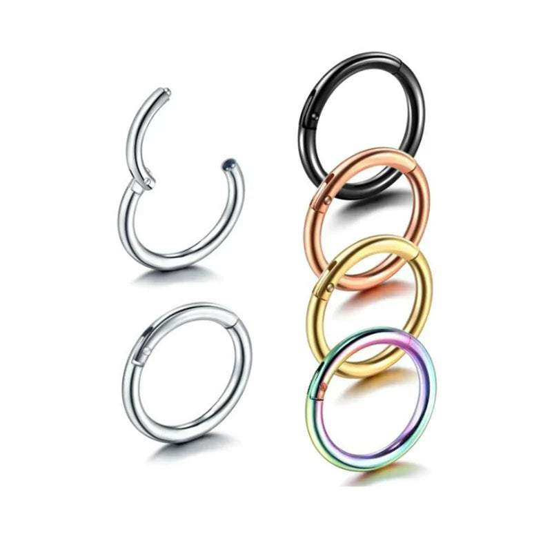 1PC Surgical Steel Tornito Nose Clicker 16G 18G Septum Piercing Clicker Ear Cartilage Pircing Earring Helix Septum Cliker Ring