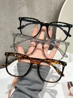 1Pc/3Pcs/4Pcs/6Pcs European and American Classic Popular Square Frame Glasses Set Men's and Women's Fashion Glasses
