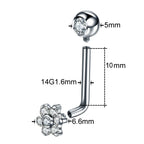 1PC Titanium Christina Piercing Flower Vertical Hood Intimate Piercing Gold Color Sexy Belly Rings Surface Jewelry for Men Women