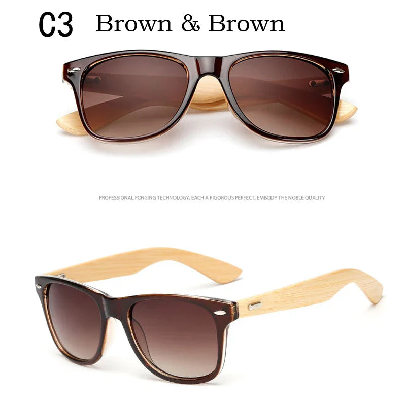 16 color Bamboo Sunglasses Men Wooden Sunglasses Women Brand Designer Mirror Original Wood Sun Glasses retro de sol masculino