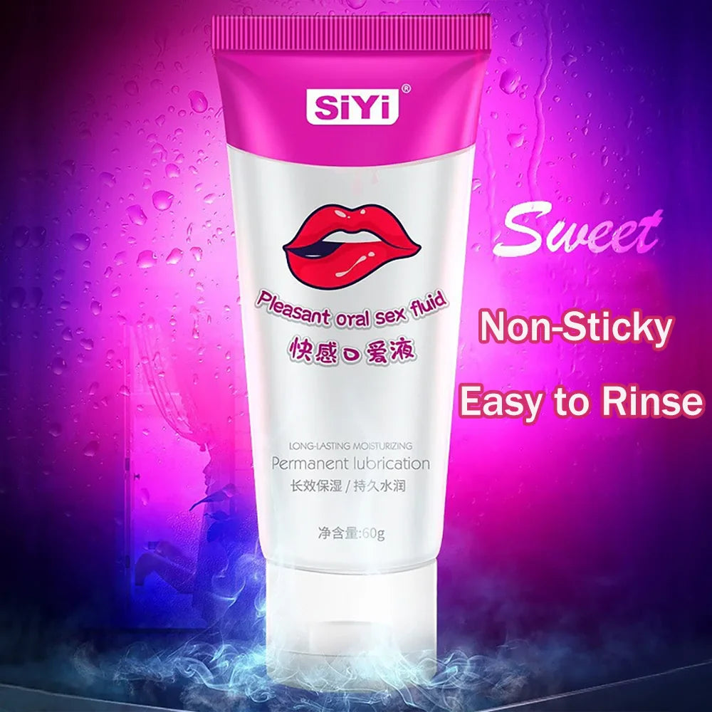60g Refreshing Oral Lubricant for Couples, Foreplay Lubricant  Enhance Pleasure, Plant-Based Flavour Lube, Non-Sticky