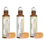 EUQEE 3PCS Fragrance Oils Roll-On Long Lasting Scent Coconut & Vanilla White Musk Baby Powder Fresh Linen Oud Wood Amber Romance