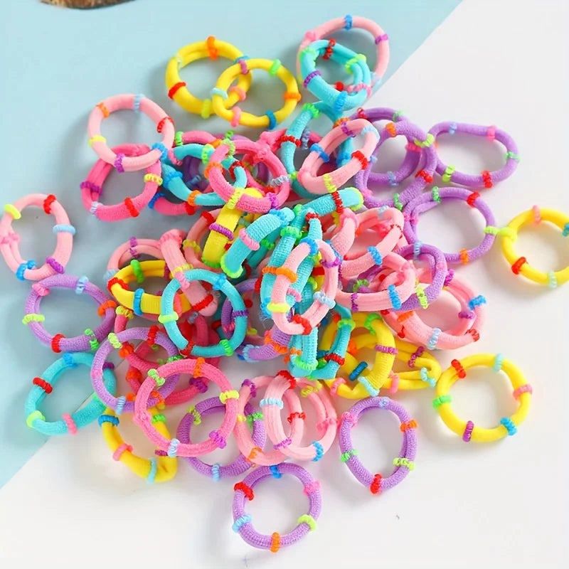 50/100/200/300pcs Assorted Elastic Hair Tie Durable Ponytail Holders for Women Girls Soft Stretchy Rubber Bands Hair Accessories