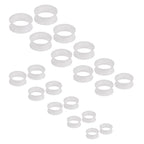 3-38mm Big Size Hollow Silicone Flexible Double Flared Flesh Ear Tunnel Plugs Phimosis Stretcher Rings Gauge Expander Stretchers