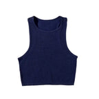 DIY Print Customize Sleeveless Vest Women's Summer High Waist Short Crop Top Fitness Running Yoga Clothes Slim Fast Dry Clothes