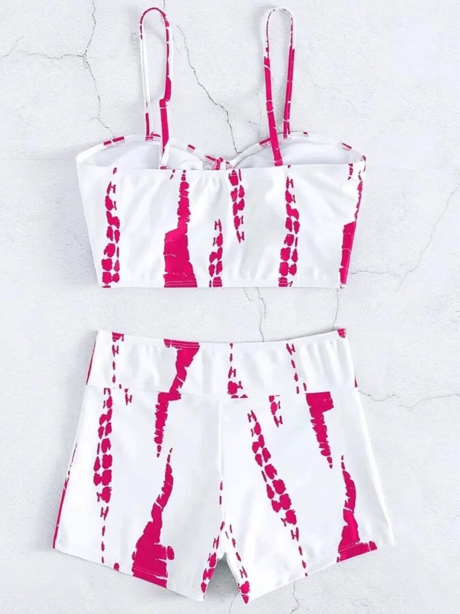 2025 Print High Waist String Two Piece Bikini Women Swimwear Female Swimsuit Bathers Bathing Swimming Suit Beachwear Summer