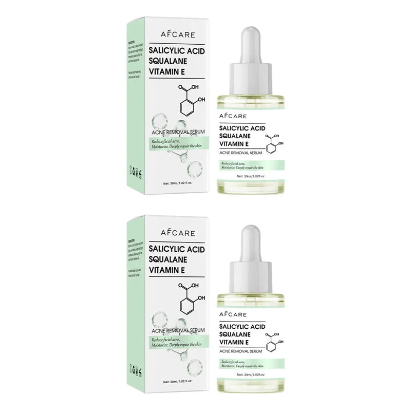 Anti-Acne Face Serum Salicylic Acid Acne Removing Essence Squalane Vitamin E Moisturizing Brightening Korean Skincare Products