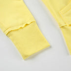 BIIKPIIK Drawstring Hooded Hoodie Suits Autumn Winter Solid Zipper Women Casual Pants Set Street Sporty Sweatshirt Two Piece Set