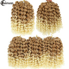 1- 5 Packs 8 inch Jumpy Wand Curl Jamaican Bounce Crochet Hair Natural Black Wand Curls Crochet Hair Short Curly Crochet Braids