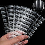 240pcs XS Fake Nails Short Square/Almond False Nail Tips Half Matte Acrylic Square Fingernails DIY For Manicure Extension Tools