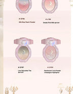 Colorrose Embossed Powder Blush Blue Genuine Nude Makeup Natural Party  Blusher  Shimmer Pearlescent Highlight Eyeshadow