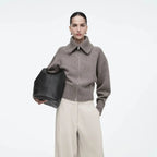 Ethereal cos  winter new style of Ladies' casual standard fit waist-cinching knitted pilot jacket