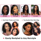 Bone Straight Short Bob Wigs 100% Human Hair Wigs Wear and Go Glueless Lace Front Wig Brazilian Lace Front Human Hair Wigs 180%