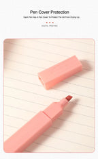 12 Pcs/Set Double Tip Highlighter Pens Kawaii Manga Markers Midliner Pastel Gel Set Stationery Journal School office Supplies