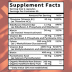 Adapto B Complex - High Potency with 8 B Vitamins, Rhodiola Rosea, and Hawthorn Berry - Supports Mental Energy, Cognition, Mood