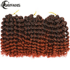 1- 5 Packs 8 inch Jumpy Wand Curl Jamaican Bounce Crochet Hair Natural Black Wand Curls Crochet Hair Short Curly Crochet Braids