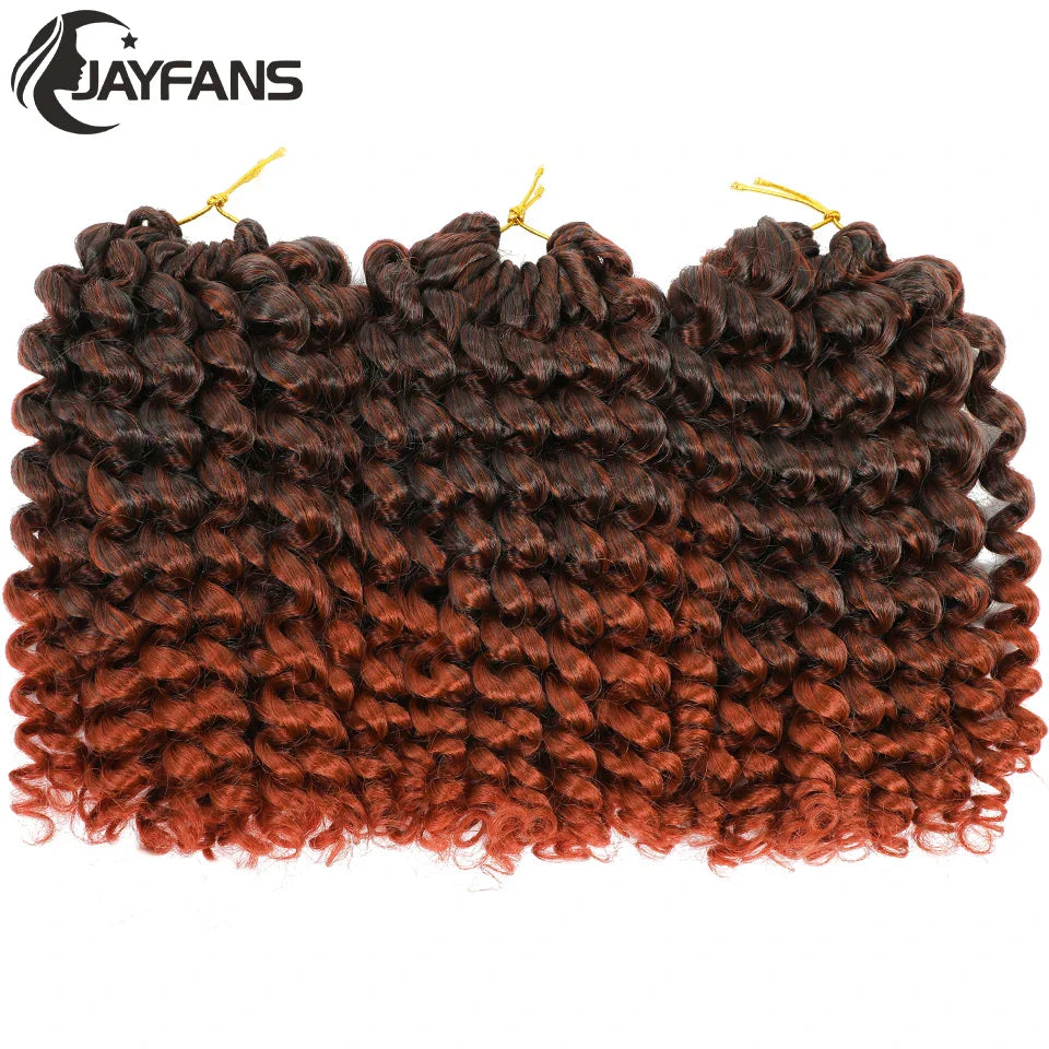 1- 5 Packs 8 inch Jumpy Wand Curl Jamaican Bounce Crochet Hair Natural Black Wand Curls Crochet Hair Short Curly Crochet Braids