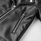 Baby Boys' Leather Jacket Spring and Autumn Children's PU Jacket Casual Motorcycle Jacket Girl Coat
