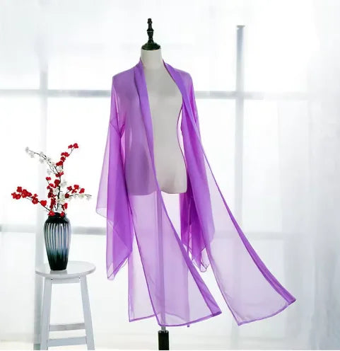 2025 new summer women long chiffon Cardigan sunscreen three quarter sleeve black blue white fashion thin cardigan