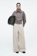 Ethereal cos  winter new style of Ladies' casual standard fit waist-cinching knitted pilot jacket