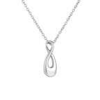 "Eternal Infinity Loop" Ashes Urn Pendant - Stainless Steel Cremation Jewelry for Human Ash Memorial