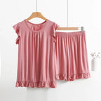 3XL-8XL Women's Pajama Sets New Plus Size Lounge Wear Modal Sleeveless Shirt Shorts Suit Sleepwear Home Clothes Ladies Pijamas