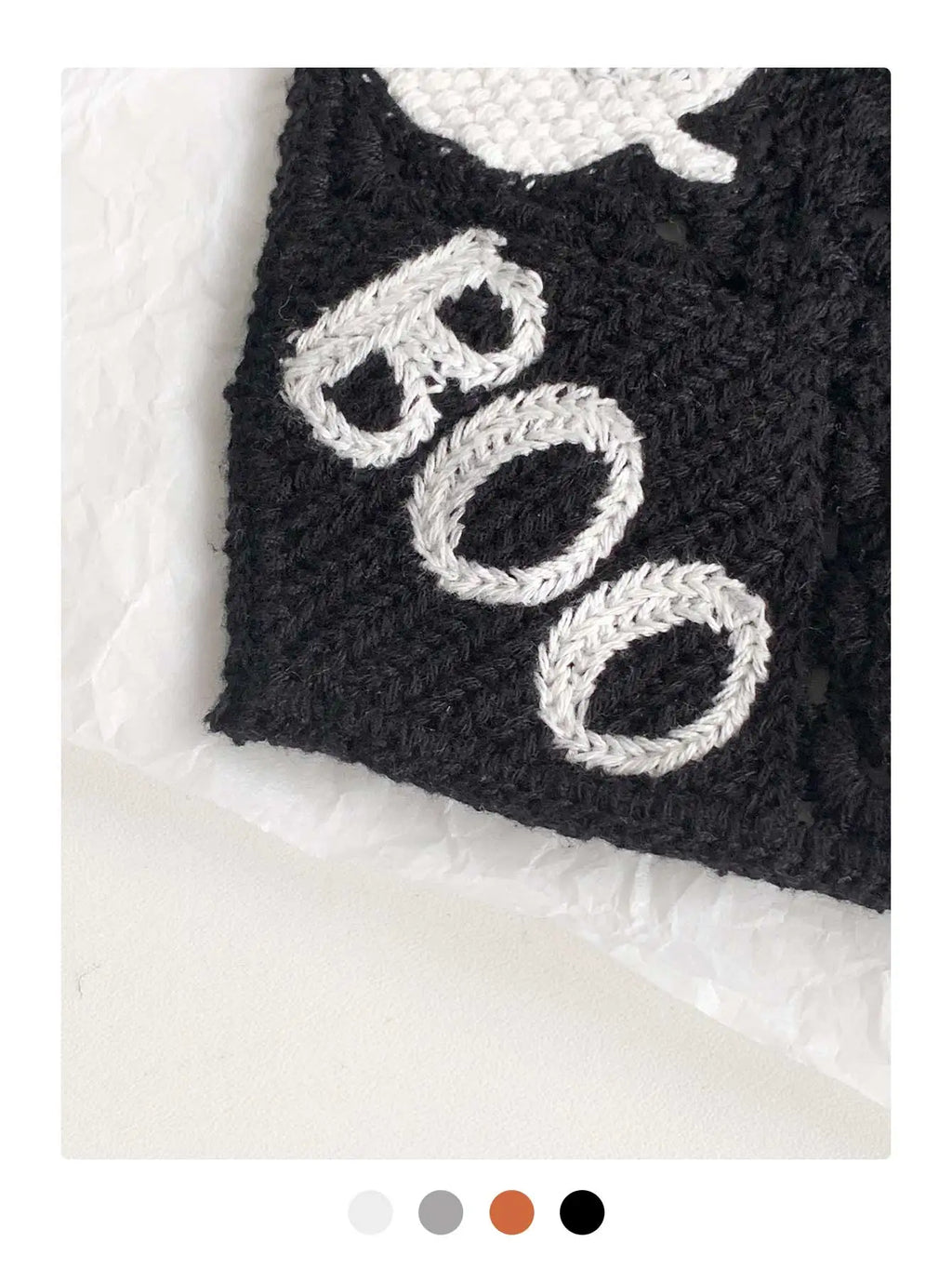 Halloween Costume Skeleton Ghost Bat Spider Web Personalized Knitted Crochet Headband Female Photo Photo Triangle Scarf Trendy